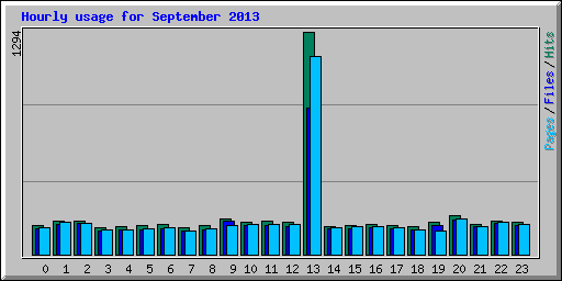 Hourly usage for September 2013