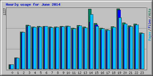 Hourly usage for June 2014