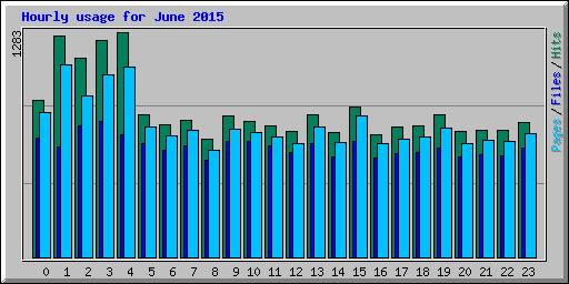 Hourly usage for June 2015