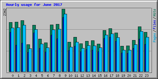 Hourly usage for June 2017