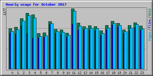 Hourly usage for October 2017