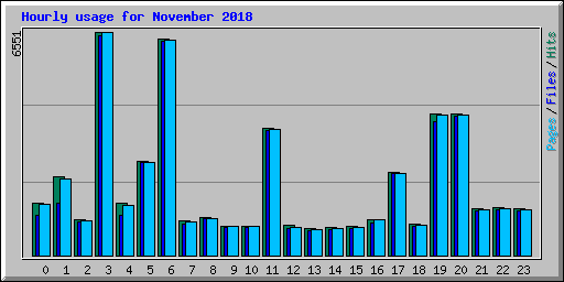 Hourly usage for November 2018