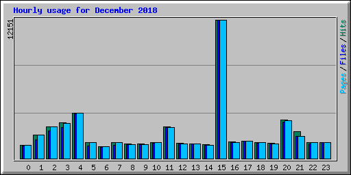 Hourly usage for December 2018