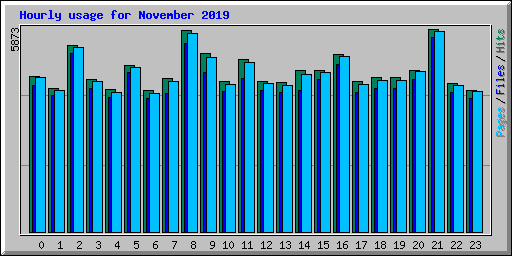 Hourly usage for November 2019