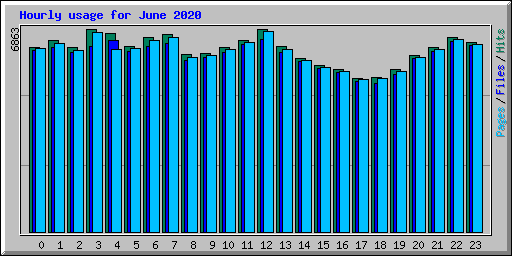 Hourly usage for June 2020