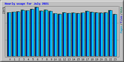 Hourly usage for July 2021