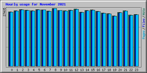 Hourly usage for November 2021