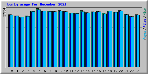 Hourly usage for December 2021