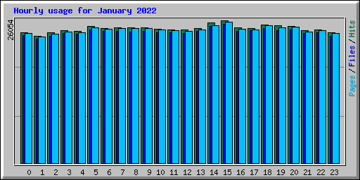 Hourly usage for January 2022