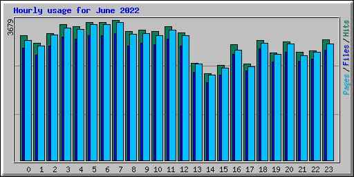 Hourly usage for June 2022