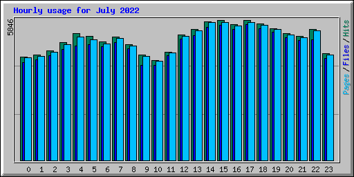 Hourly usage for July 2022